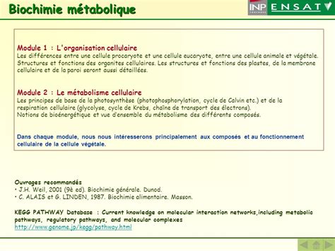 Biochimie métabolique ppt télécharger