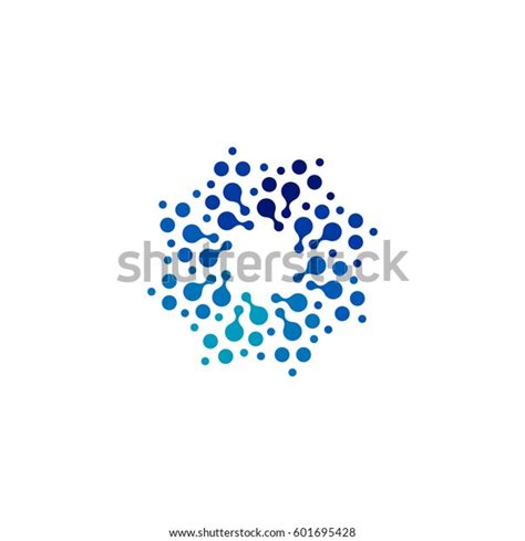 isolated abstract  shape blue color stock vector royalty