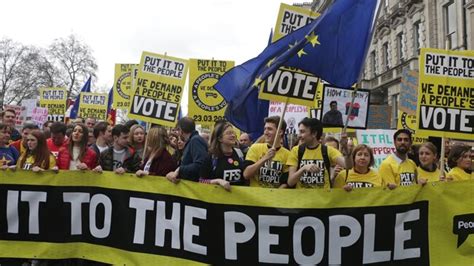 Mass London Protest Demands Second Referendum On Brexit News Al Jazeera