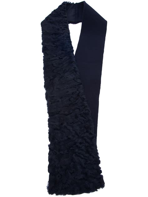 Valentino Faux Fur Scarf In Blue For Men Lyst