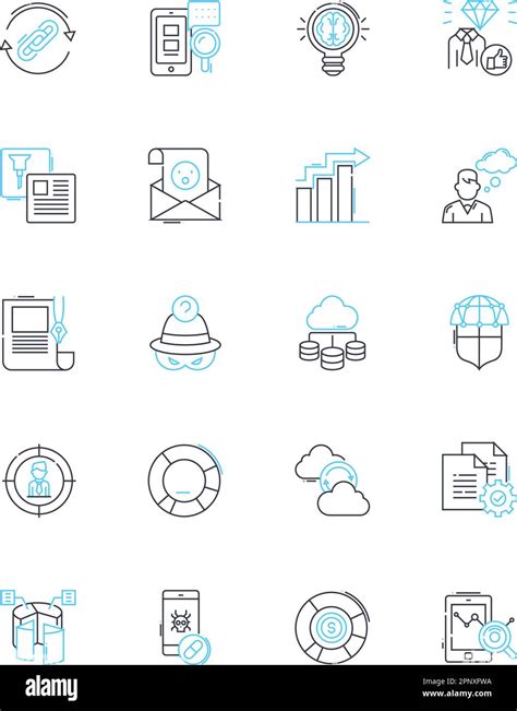 Consumer Research Linear Icons Set Trends Preferences Insights