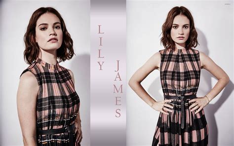 Lily James With Short Brown Hair Wallpaper Celebrity Wallpapers 50664