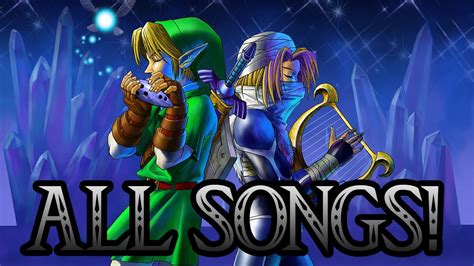 Legend Of Zelda Ocarina Of Time 3d All Ocarina Songs Youtube