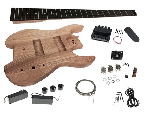 Solo Sb Style Diy Headless Bass Guitar Kit Maple Neck Ash Body Solo