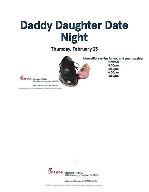 Daddy Daughter Date Night Chick Fil A Crossville 23 February 2023