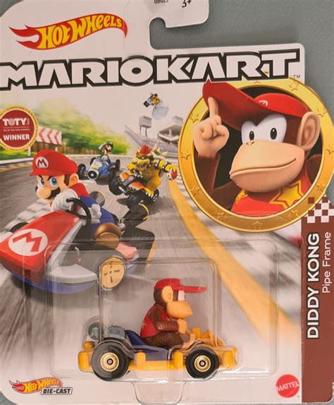 Hot Wheels Mario Kart Diddy Kong Pipe Frame Universo Hot Wheels