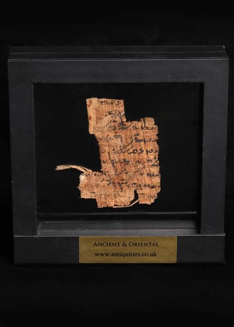 Ancient Egyptian Papyrus Fragment with Coptic Text - Catawiki