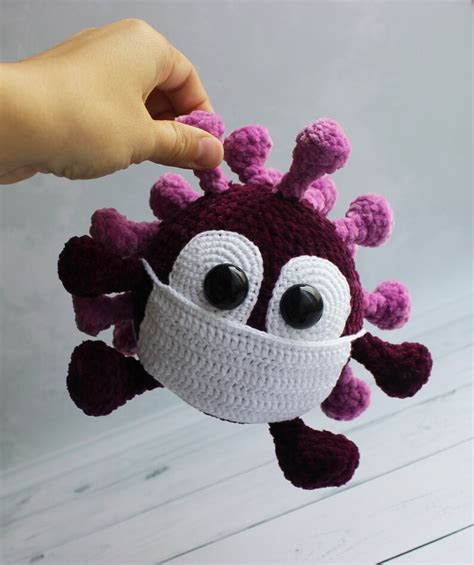 Crochet Pattern Virus Toy Funny Microbe Toy Quarantine Toy Etsy