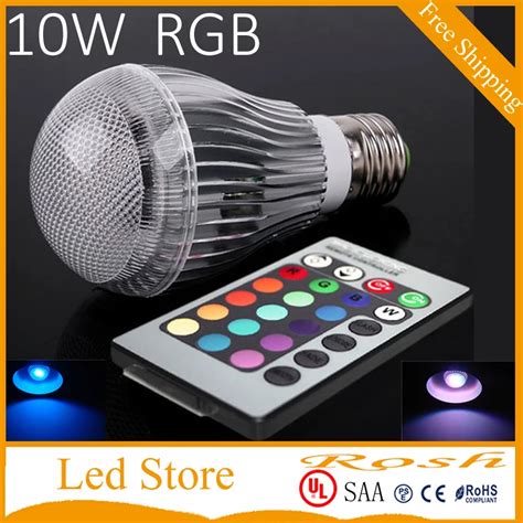 LED RGB Bulb Lamp E27 E14 GU10 GU5 3 90 260V 10W LED RGB Spotlight