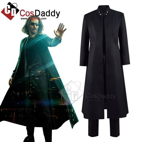 Neo The Matrix Costume The Matrix Resurrections Cosplay Black Coat