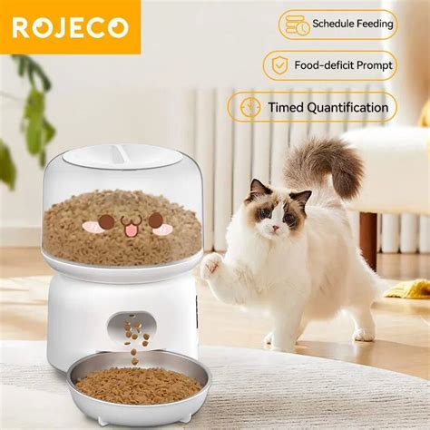 Big SaleRojeco 3L Samrt Cat Feeder Automatic Pet Food Dispenser