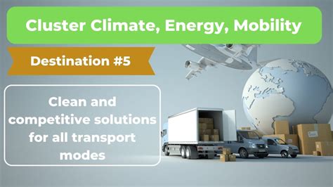 CLUSTER 5 CLIMATE ENERGY MOBILITY Destination 5 Clean And