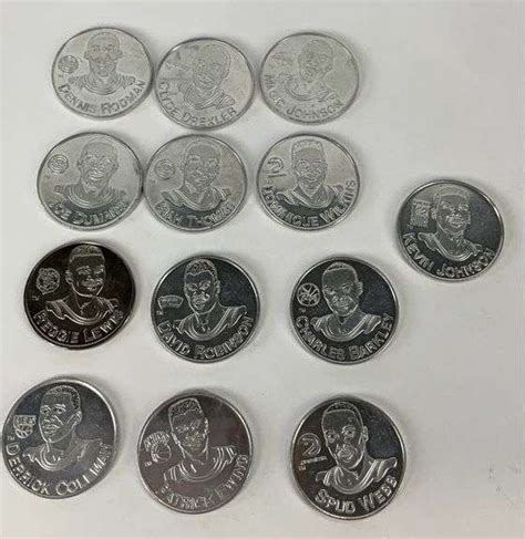 Starting Lineup Basketball Coins Includes Dennis Rodman Clyde