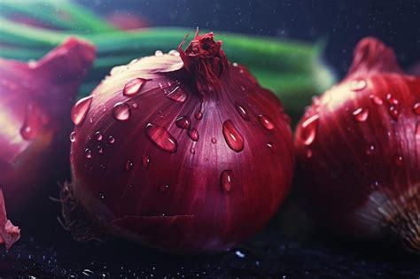 Premium Ai Image Fresh Red Onions Ai Generative