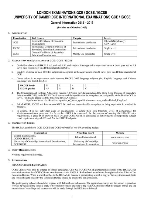 London Examinations Gce Gcse Igcse University Of Cambridge