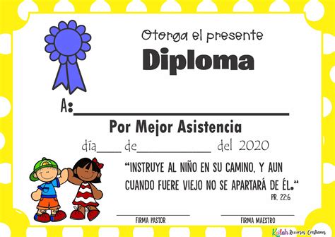 Certificado De Asistencia Perfecta