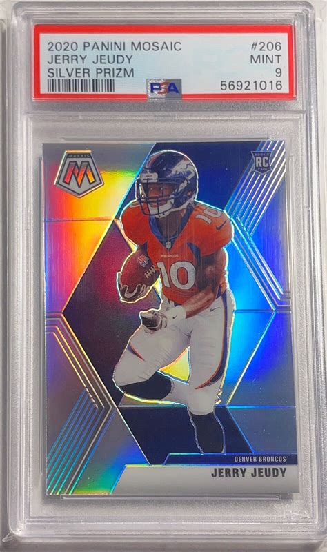 Jerry Jeudy Panini Mosaic Silver Prizm Rc Psa Mint Pop