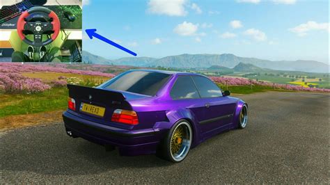 Bmw M E Forza Horizon Steering Wheel Gameplay Youtube