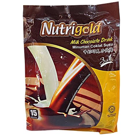 NUTRIGOLD Instant 3 In 1 Milk Chocolate Drink Hot Chocolate