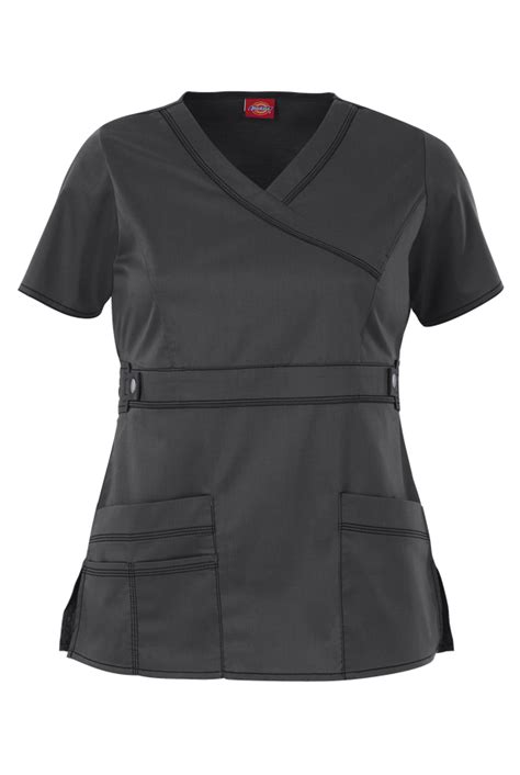 Dickies 817355 Youtility Mock Wrap Scrub Top Ladies Scrubs