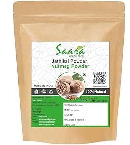 Saara Herbal Fresh Jathikai Powder Grams Nutmeg Powder Jaifal