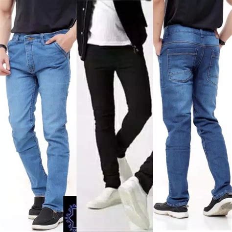 Jual Celana Jeans Pria Panjang Skinny Slim Fit NEVERLOSE Panjang Melar