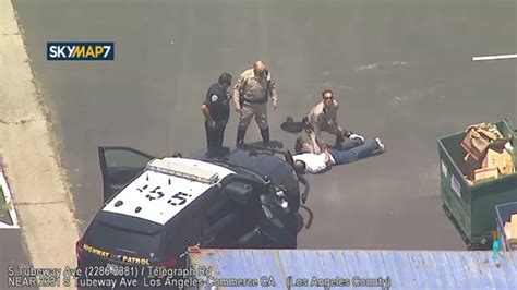 Felony Warrant Suspect Caught After High Speed Chase Ends Outside