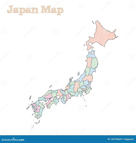 Japan Map Drawing