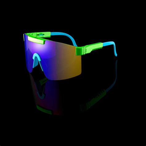 Oversize Wraparound One Piece Lens Sunglasses Colorful Unisex Party Sunglasses Futuristic Raver