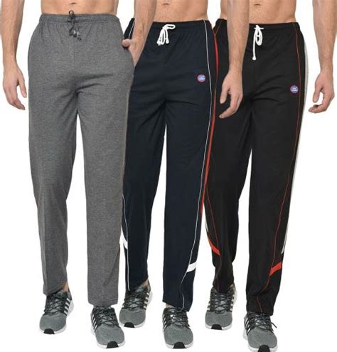 Buy Vimal Jonney Men Multicolor Solid Cotton Blend Track Pants Pack Of