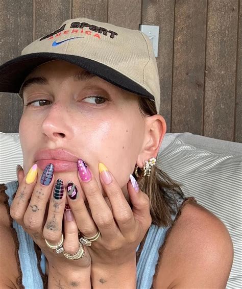 Hailey Bieber S Nail Trend Evolution Grazia Usa