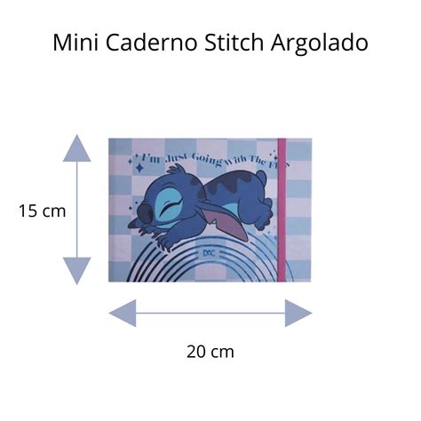 Mini Caderno Stitch Argolado Melancia Presentes