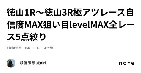 ⚠️徳山1r～徳山3r⚠️極アツレース🔥🔥自信度max🔥🔥狙い目levelmax🔥🔥全レース5点絞り｜競艇予想 虎girl 🐯