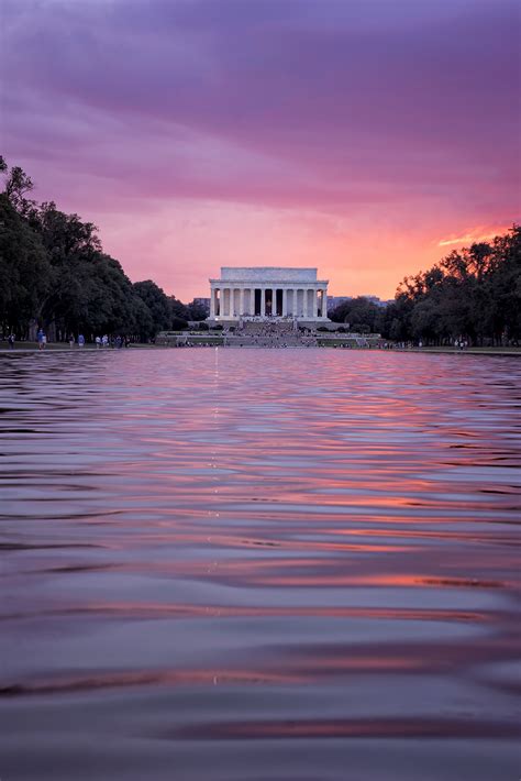 Sunset at the Reflecting Pool