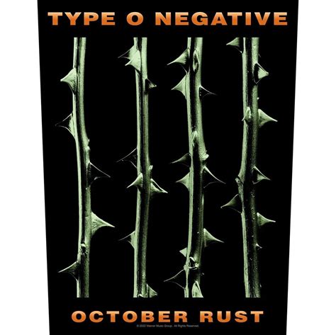 Type O Negative October Rust Backpatch Swag Loudtrax