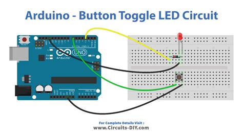 Toggle LED with Button - Arduino Tutorial