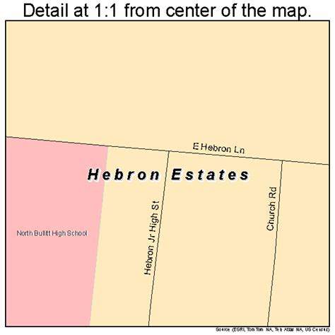 Hebron Estates Kentucky Street Map 2135545