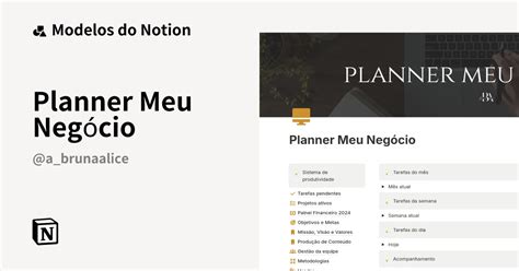 Galeria De Modelos Do Notion Planner Meu Neg Cio