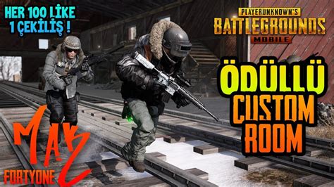 ÖDÜLLÜ SINIRSIZ CUSTOM ROOM PUBG MOBILE TÜRKIYE CANLI YAYIN YouTube