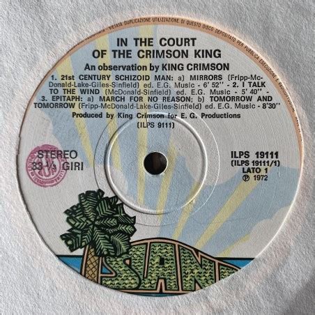 King Crimson In The Court Of Crimson King