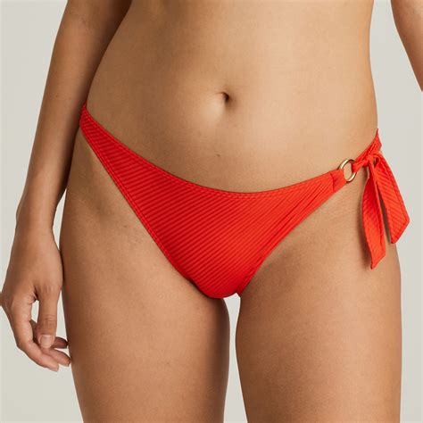 PrimaDonna Swim SAHARA Red Pepper Bikini Briefs Waist Ropes