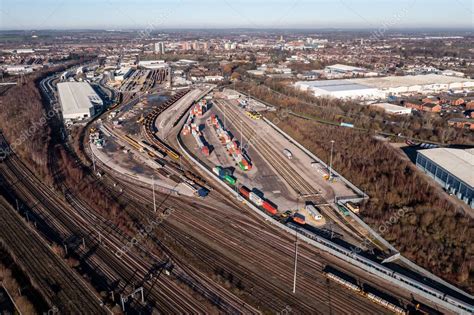 DONCASTER UK JANUARY 17 2023 An Aerial View Of The Railway