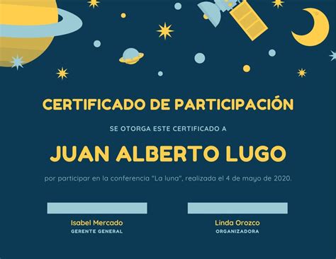 Plantillas De Certificados De Participación Gratis Canva