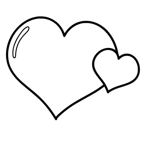 Free Double Heart Outline Template Edit Online And Download