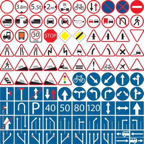 Road signs icons bundle. Sign vector icon bundle. Icons bundle. Stock ...