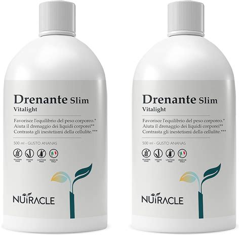 Nutracle Vitalight Drenante Slim 2x 500ml Integratore Brucia Grassi