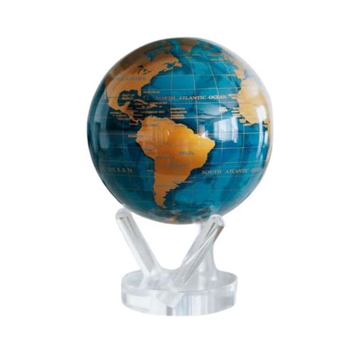 Blue And Gold World Globe Globe Shop