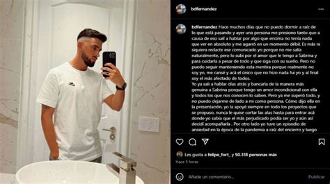 El novio de Sabrina de Gran Hermano compartió otro post para defender a