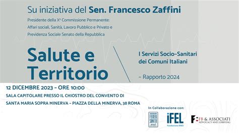 Salute E Territorio I Servizi Socio Sanitari Nei Comuni Italiani