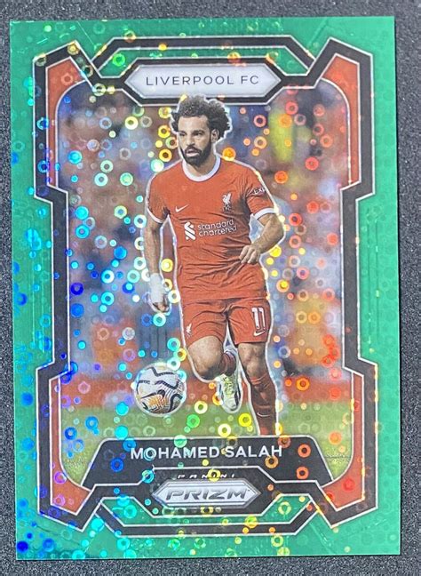 5枚限定 Mohamed Salah Liverpool FC Breakaway Prizms Green 5 2023 24